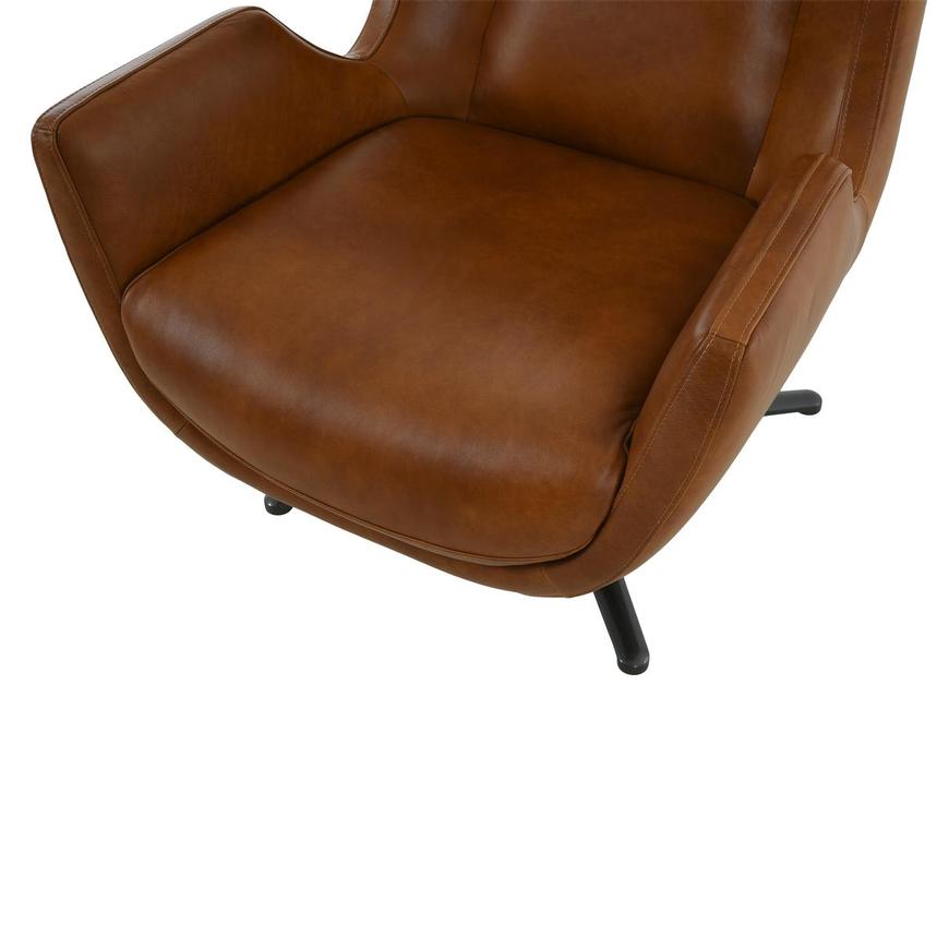 Domenico Brown Leather Accent Chair  alternate image, 7 of 12 images.