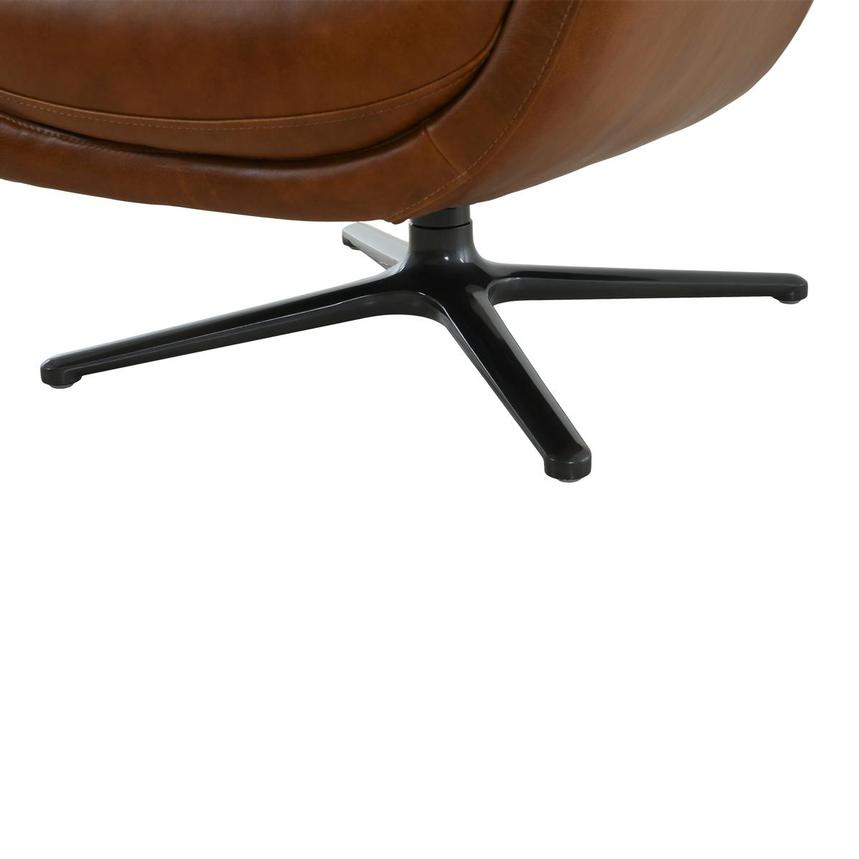 Domenico Brown Leather Accent Chair alternate image, 10 of 12 images.