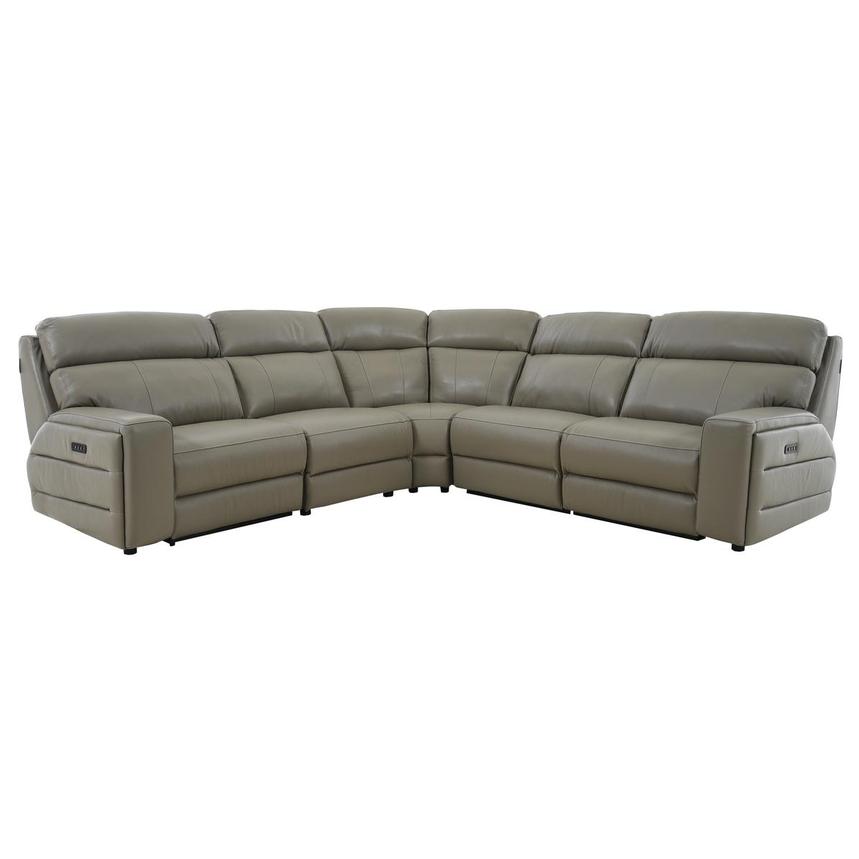 Vincenzo Leather Power Reclining Sectional with 5PCS/2PWR  main image, 1 of 12 images.