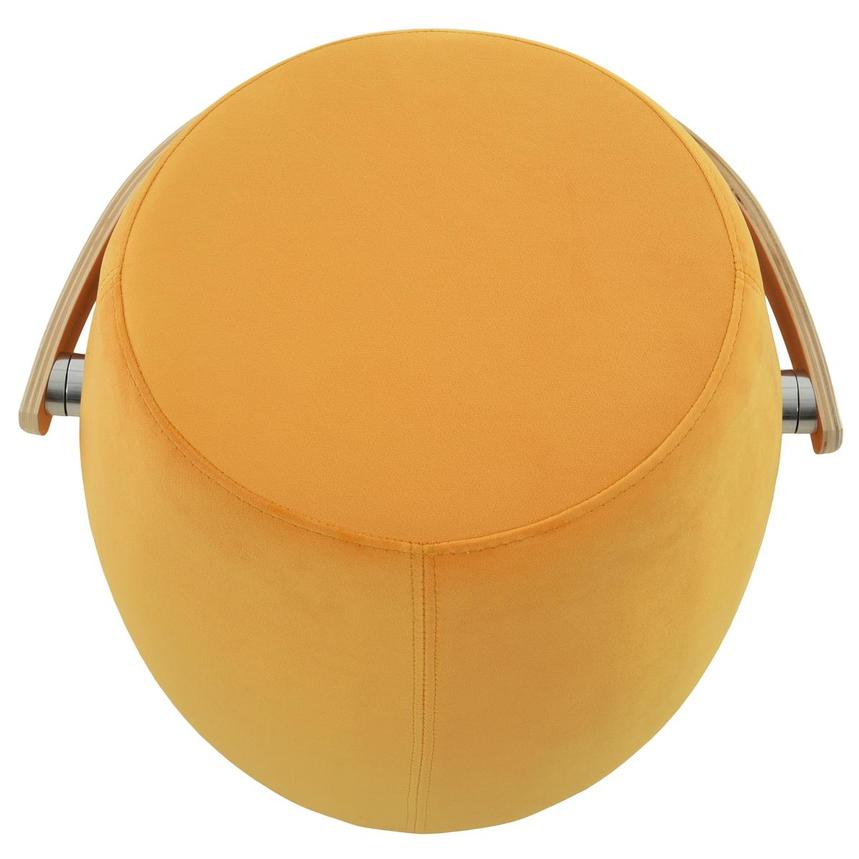 Short and Stout Yellow Ottoman w/ Handle  alternate image, 4 of 6 images.