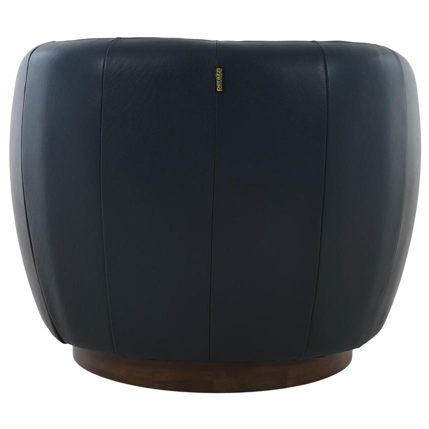 Leyla Blue Leather Accent Chair  alternate image, 4 of 9 images.