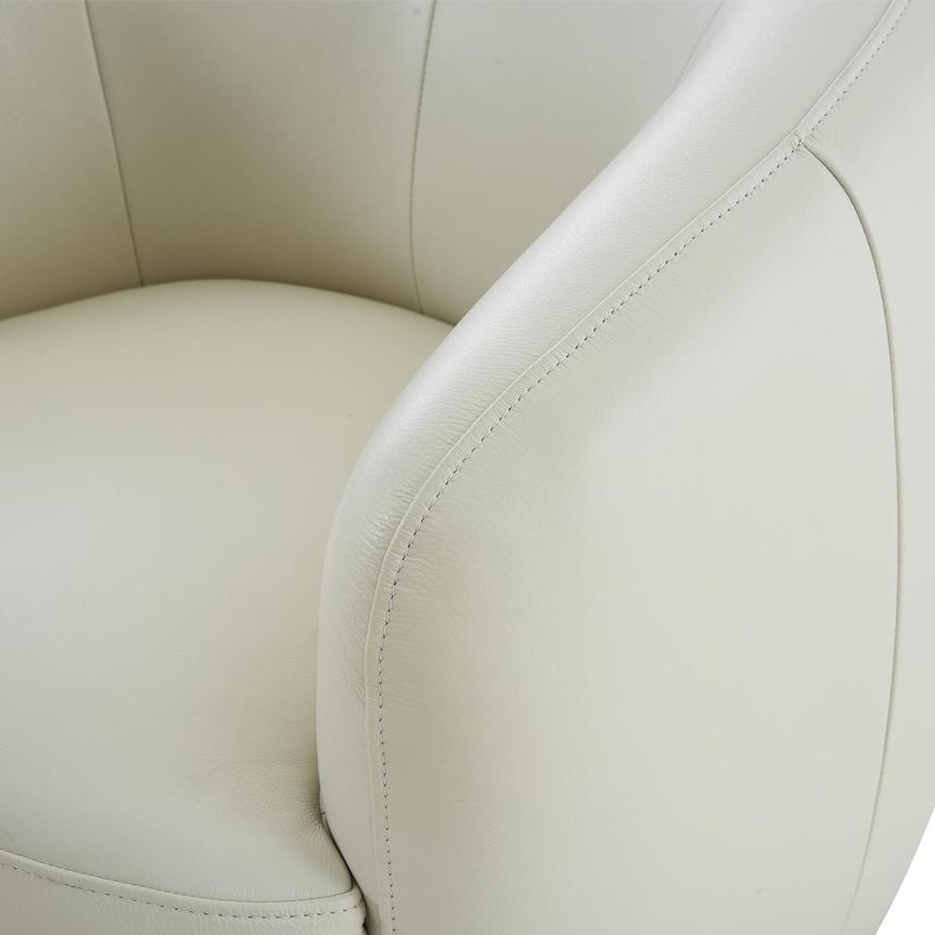 Leyla White Leather Accent Chair  alternate image, 7 of 10 images.