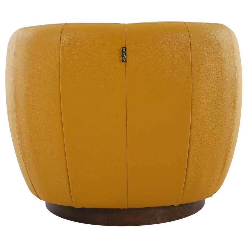 Leyla Yellow Leather Accent Chair  alternate image, 4 of 9 images.