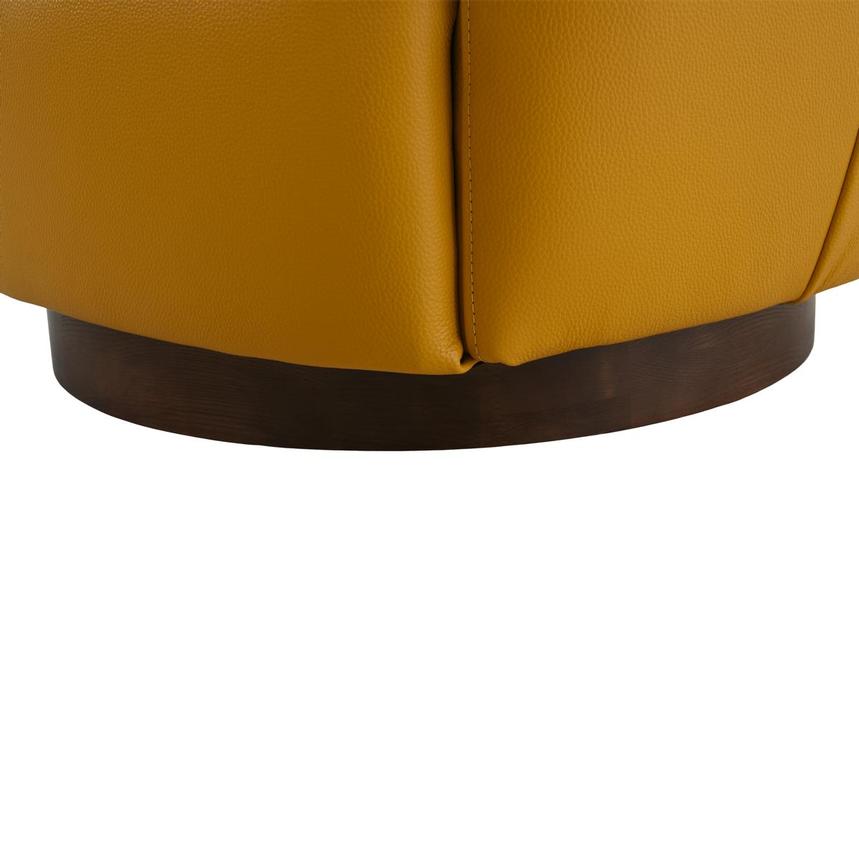 Leyla Yellow Leather Accent Chair  alternate image, 7 of 9 images.