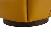 Leyla Yellow Leather Accent Chair  alternate image, 7 of 9 images.