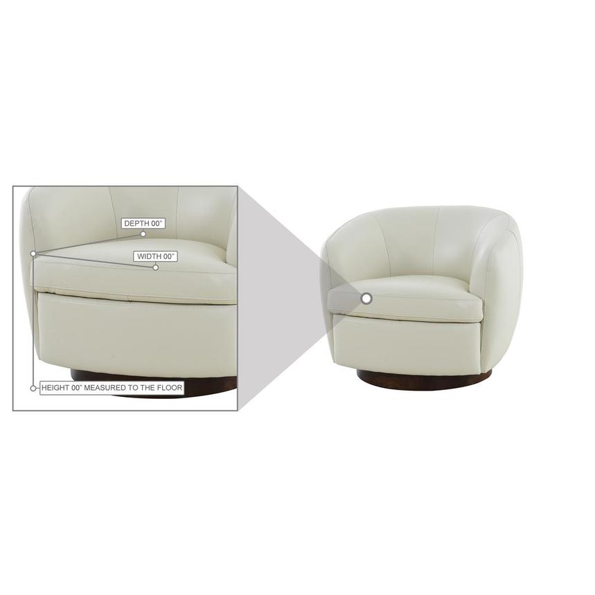 Leyla White Leather Accent Chair