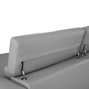 Bay Harbor Silver Leather Sleeper w/Right Chaise  alternate image, 6 of 13 images.