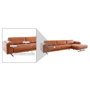 Symphony Leather Sofa w/Right Chaise  alternate image, 12 of 13 images.