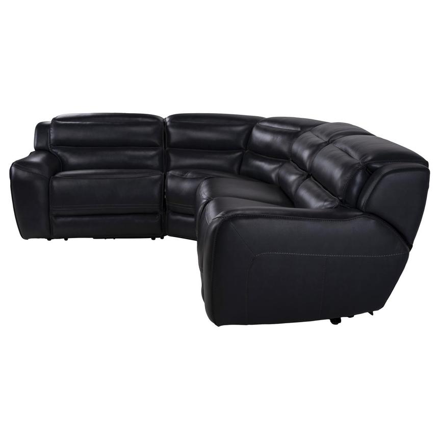 Cosmo II Blueberry Leather Power Reclining Sectional with 4PCS/2PWR  alternate image, 5 of 10 images.