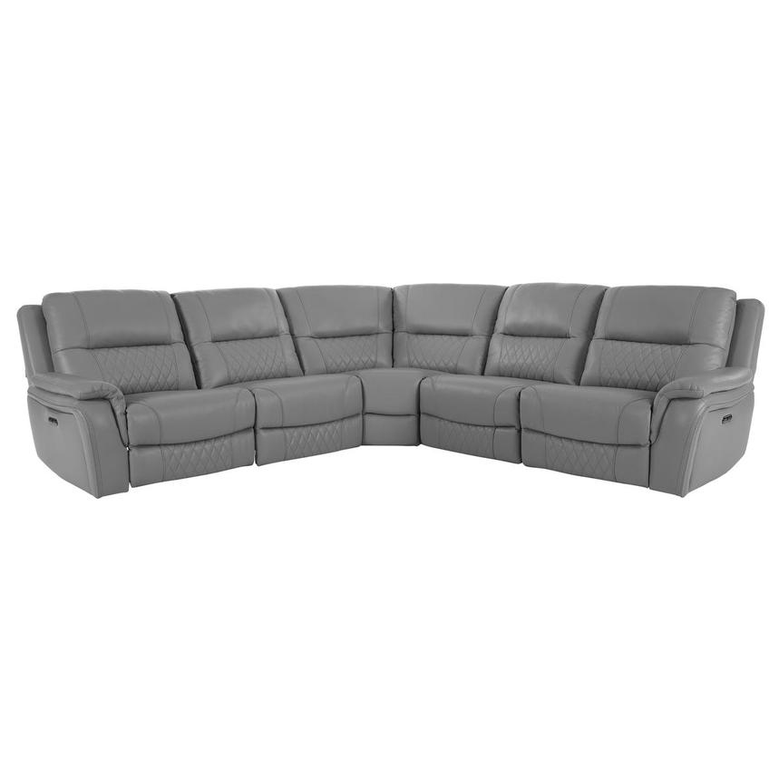 Ivone Leather Power Reclining Sectional with 5PCS/2PWR  main image, 1 of 13 images.