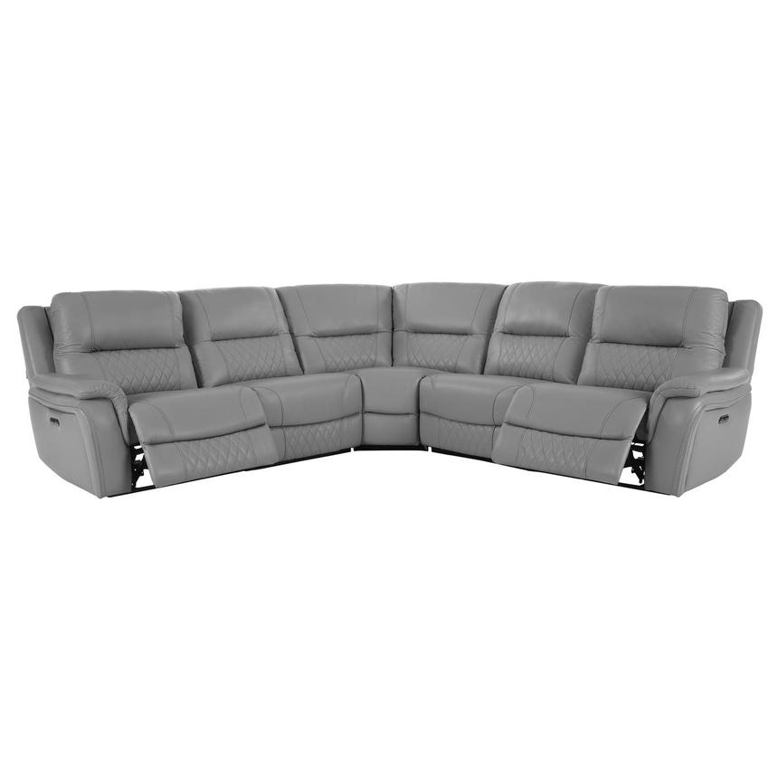 Ivone Leather Power Reclining Sectional with 5PCS/2PWR  alternate image, 2 of 12 images.