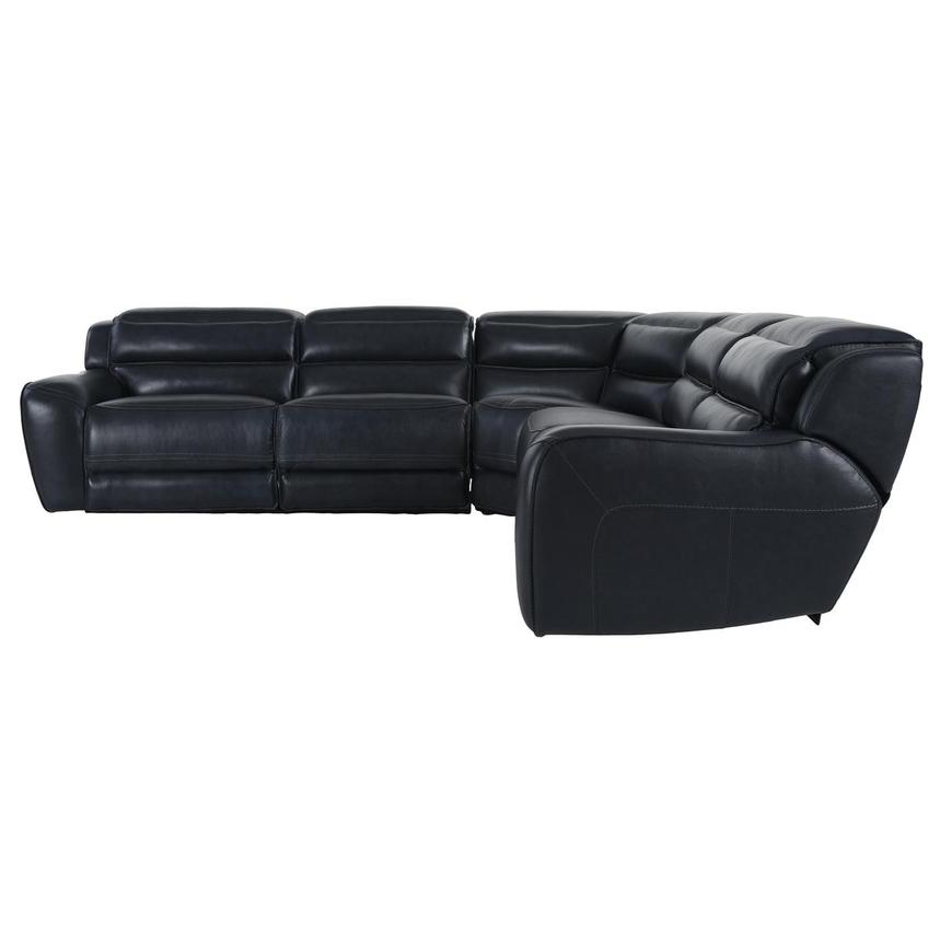 Cosmo ll Blueberry Leather Power Reclining Sectional with 5PCS/3PWR  alternate image, 4 of 14 images.