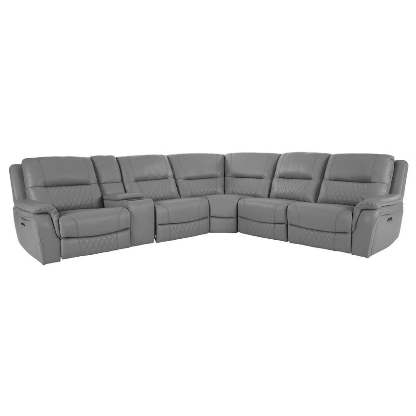 Ivone Leather Power Reclining Sectional with 6PCS/2PWR  main image, 1 of 17 images.