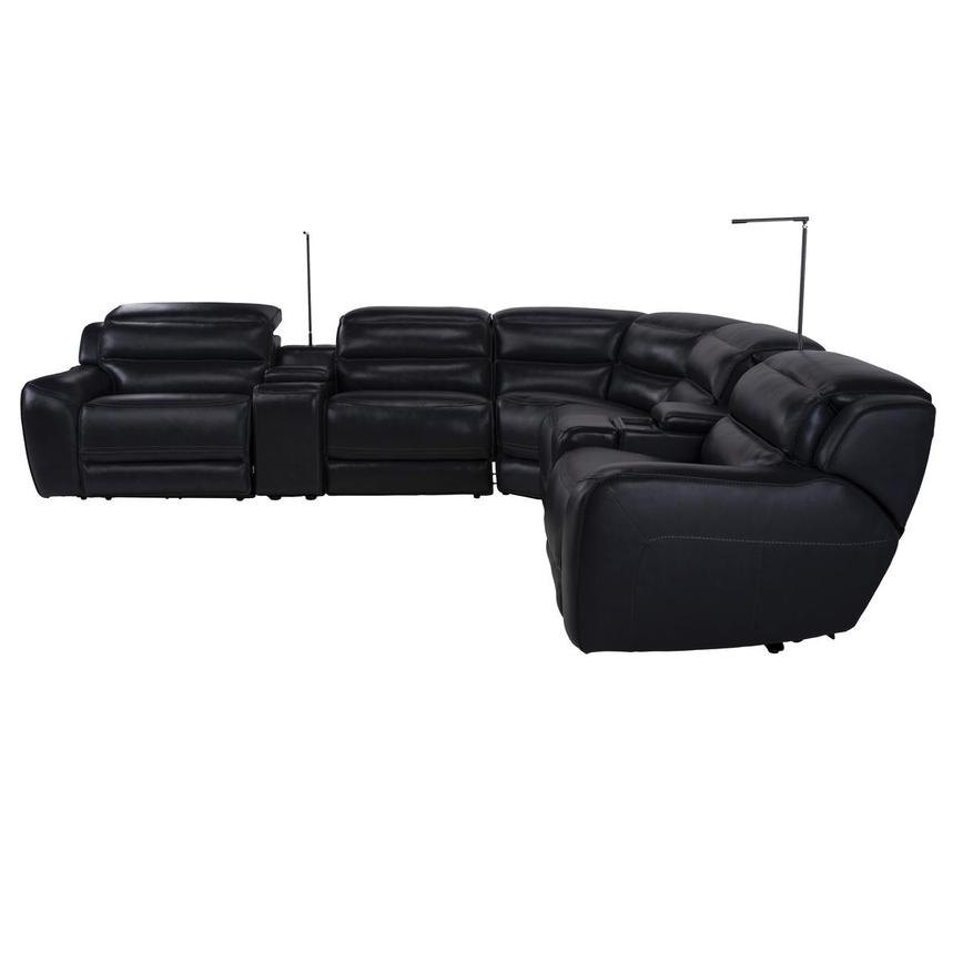 Cosmo II Blueberry Leather Power Reclining Sectional with 7PCS/3PWR  alternate image, 5 of 15 images.