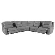 Ivone Leather Power Reclining Sectional with 7PCS/3PWR  alternate image, 2 of 18 images.