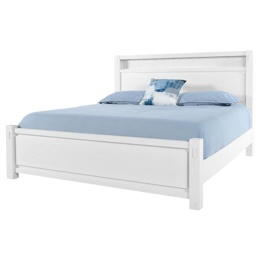 Roca White King Platform Bed w/Nightstands  alternate image, 4 of 23 images.