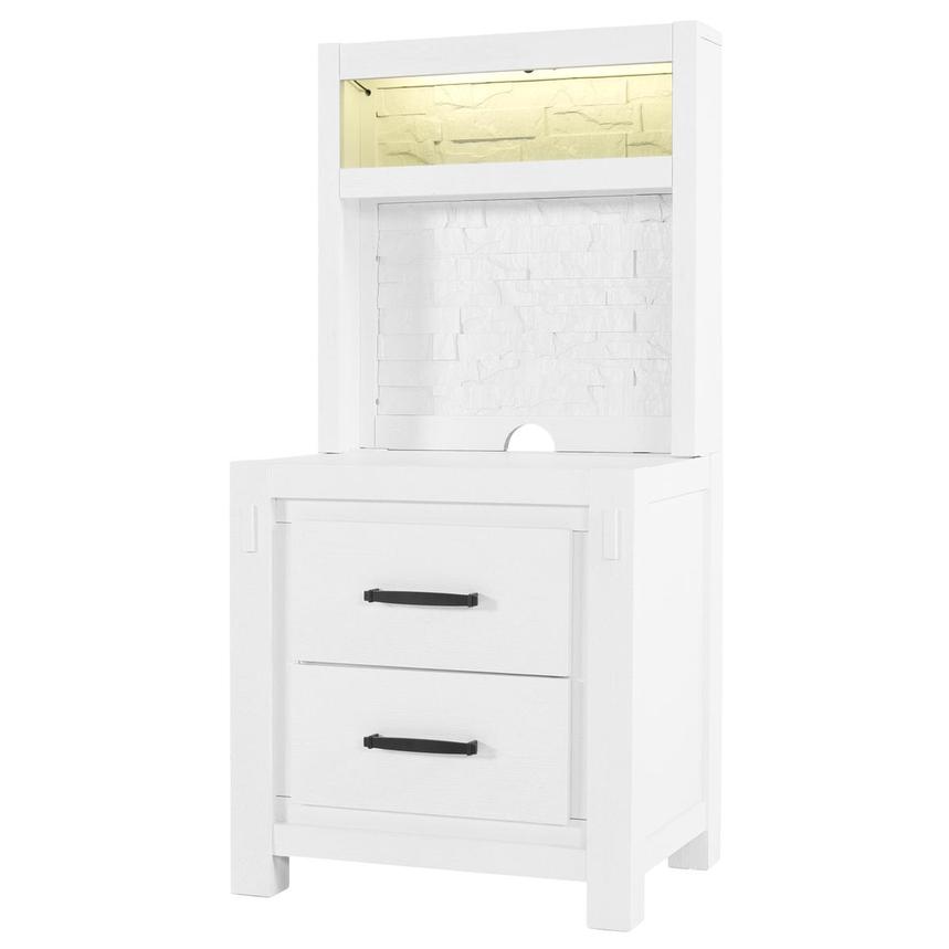 Roca White King Platform Bed w/Nightstands  alternate image, 12 of 23 images.