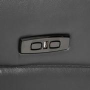 Benz Gray Leather Power Reclining Sectional with 4PCS/2PWR  alternate image, 9 of 10 images.