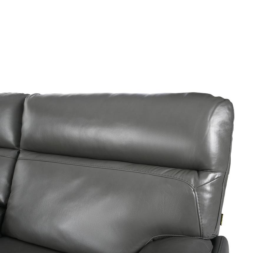 Benz Gray Leather Power Reclining Sectional with 4PCS/2PWR alternate image, 7 of 10 images.