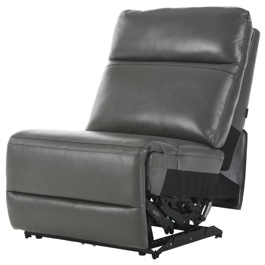 Benz Gray Armless Power Recliner  alternate image, 2 of 5 images.