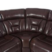 Gio Brown Leather Power Reclining Sectional with 6PCS/3PWR  alternate image, 5 of 16 images.