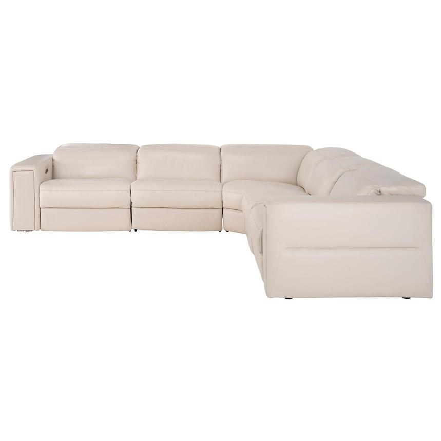 Trevor Leather Corner Sofa with 5PCS/2PWR  alternate image, 4 of 11 images.