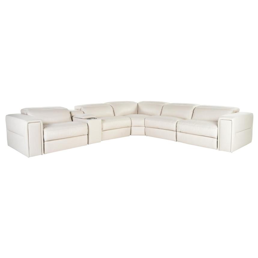 Trevor Leather Corner Sofa with 6PCS/3PWR  main image, 1 of 12 images.
