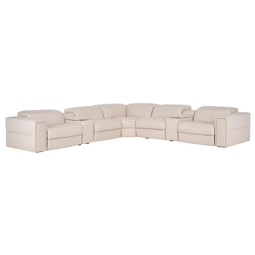 Trevor Leather Corner Sofa with 7PCS/3PWR  main image, 1 of 12 images.