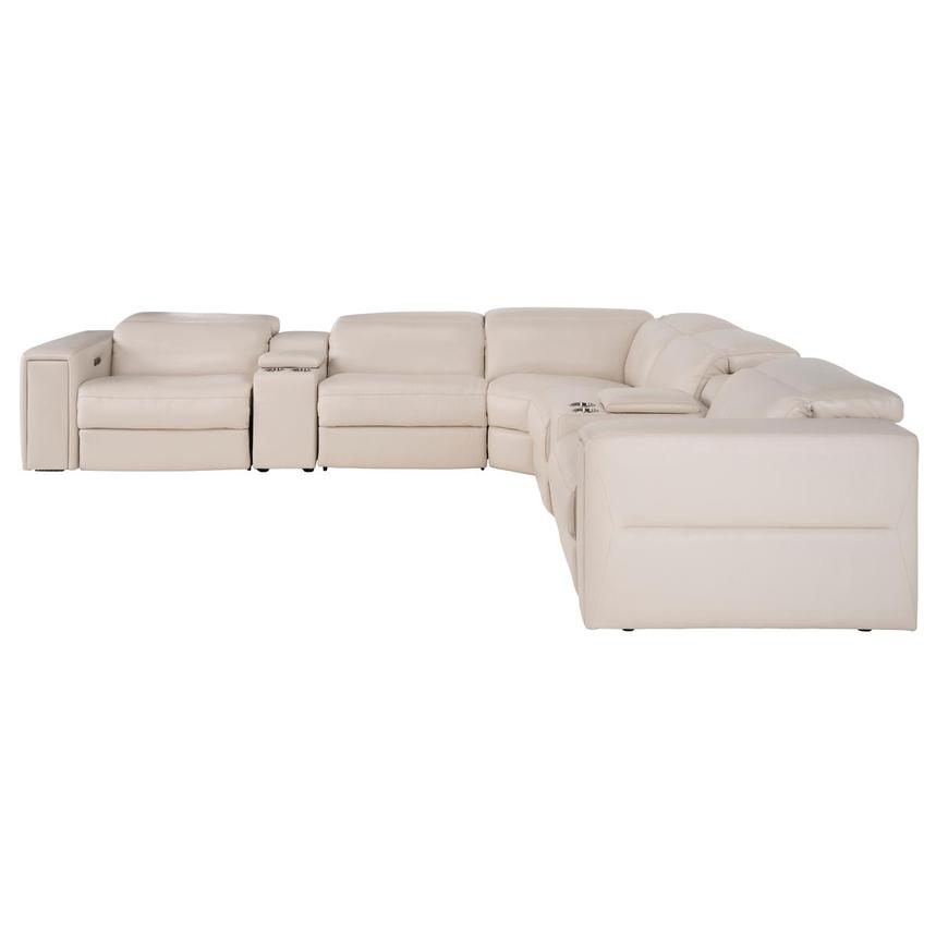 Trevor Leather Corner Sofa with 7PCS/3PWR alternate image, 5 of 13 images.