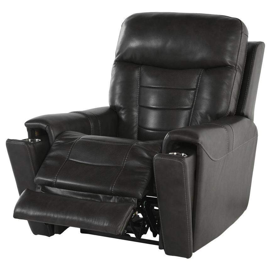 Rainer Leather Massage Recliner  alternate image, 2 of 15 images.