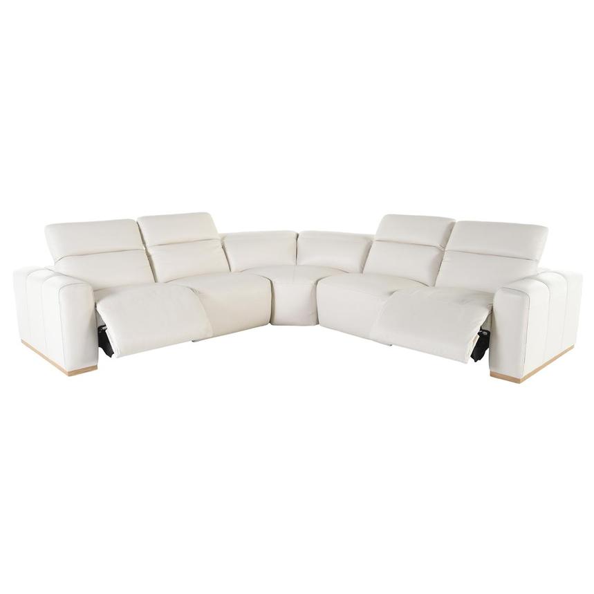 Galak Leather Power Reclining Sectional with 5PCS/2PWR  alternate image, 2 of 5 images.