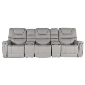 Capriccio Gray Home Theater Seating with 5PCS/3PWR