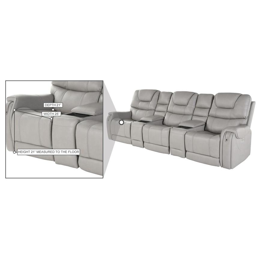 Capriccio Gray Home Theater Seating with 5PCS/3PWR  alternate image, 14 of 14 images.
