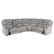 Capriccio Gray Power Reclining Sectional with 6PCS/2PWR  alternate image, 2 of 13 images.