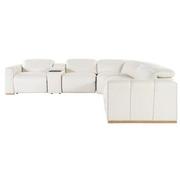 Galak Leather Power Reclining Sectional with 6PCS/3PWR  alternate image, 3 of 9 images.