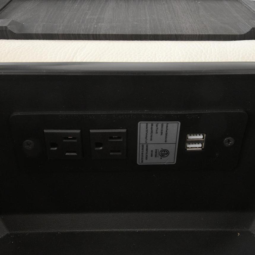 Galak Leather Power Reclining Sectional with 7PCS/3PWR  alternate image, 5 of 9 images.