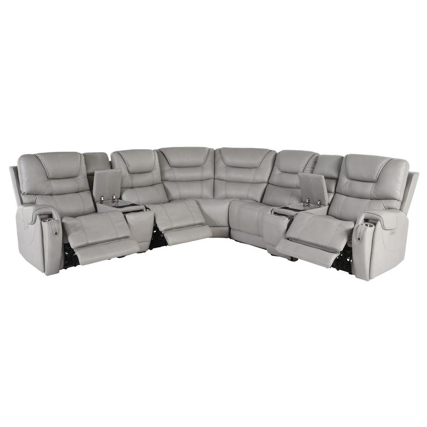 Capriccio Gray Power Reclining Sectional with 7PCS/3PWR  alternate image, 3 of 14 images.