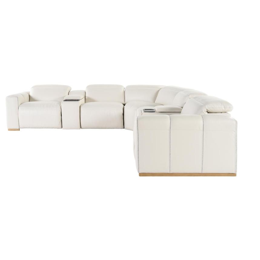 Galak Leather Power Reclining Sectional with 7PCS/3PWR alternate image, 4 of 10 images.