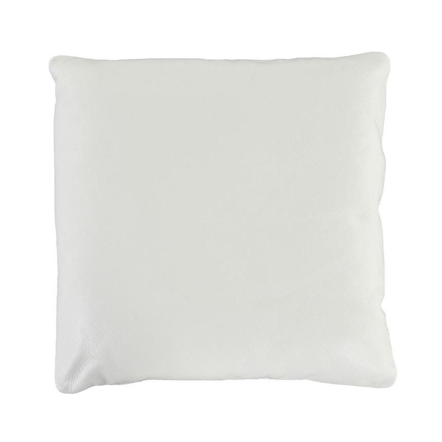 Cute White Leather Accent Chair w/2 Pillows  alternate image, 7 of 8 images.