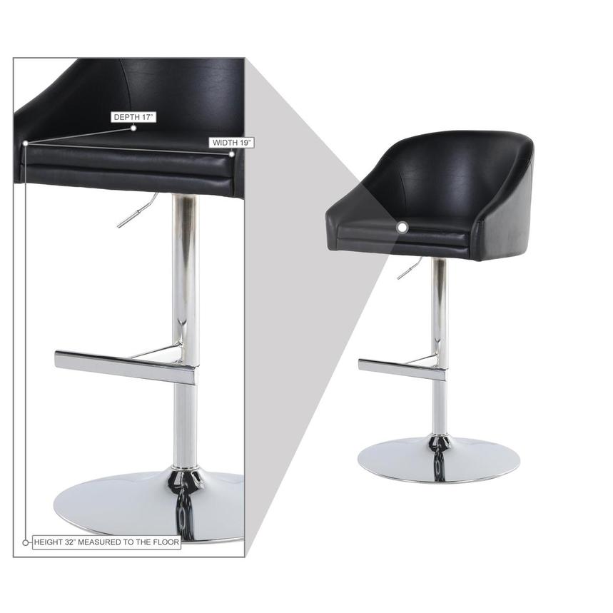 Calvin Black Adjustable Stool  alternate image, 4 of 4 images.