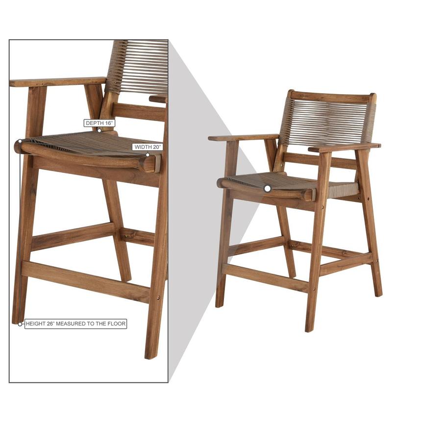 Laguna Cream Counter Stool alternate image, 5 of 5 images.