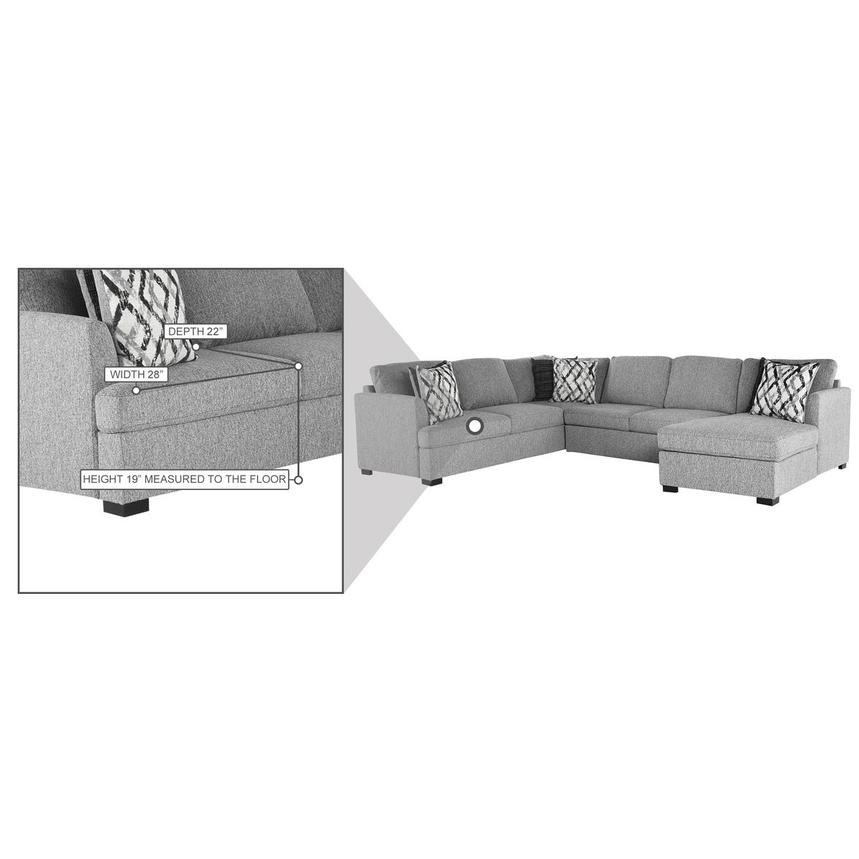 Vivian II Sectional Sleeper Sofa w/Right Chaise El Dorado Furniture