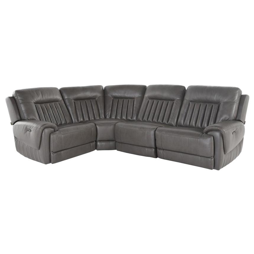 Devin Leather Corner Sofa with 4PCS/2PWR  main image, 1 of 5 images.