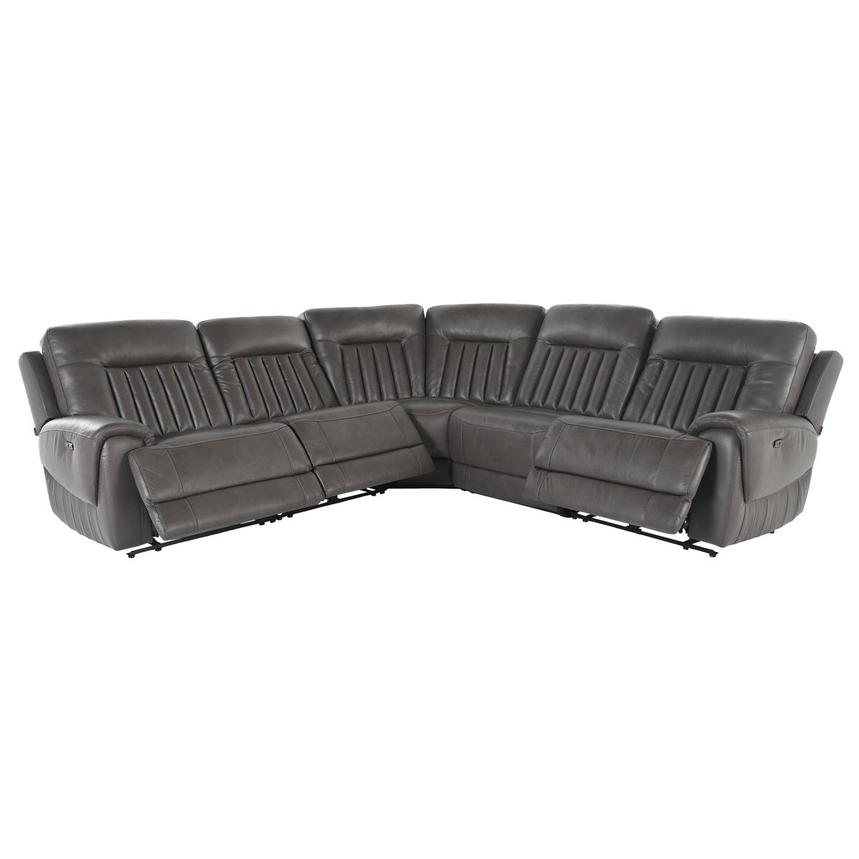 Devin Leather Corner Sofa with 5PCS/3PWR  alternate image, 2 of 5 images.