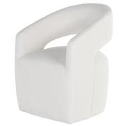 Lilly Ivory Arm Chair w/Casters  main image, 1 of 7 images.