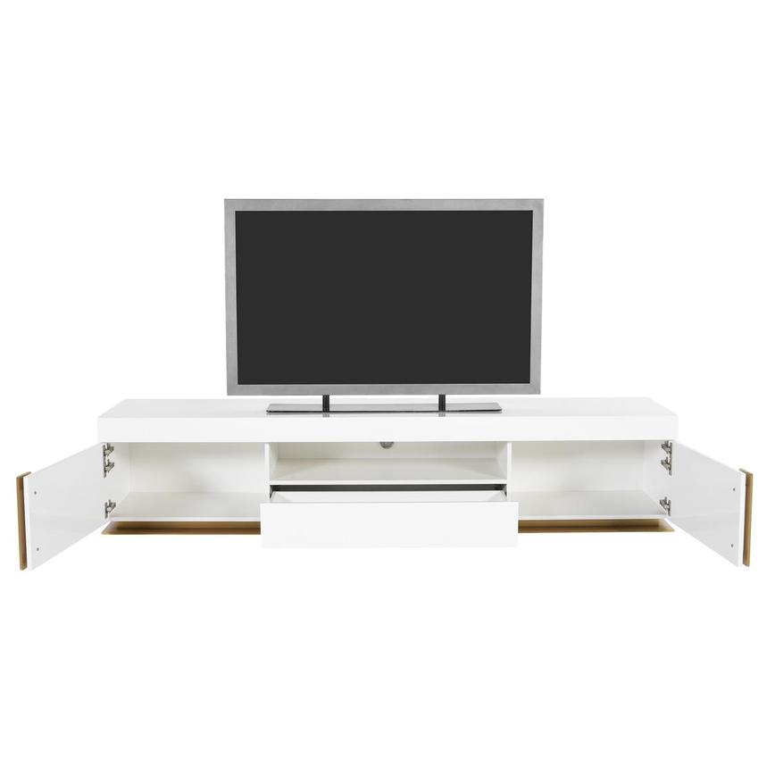 Grand Night White/Gold Gloss TV Stand  alternate image, 2 of 3 images.