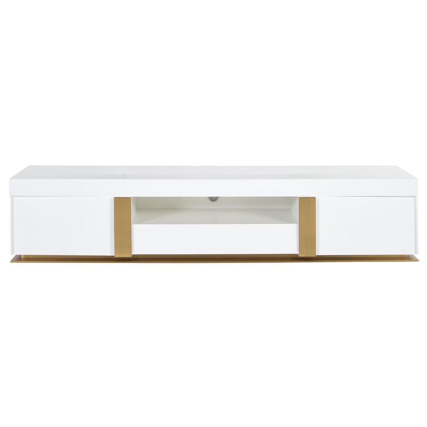 Grand Night White/Gold Gloss TV Stand  main image, 1 of 6 images.