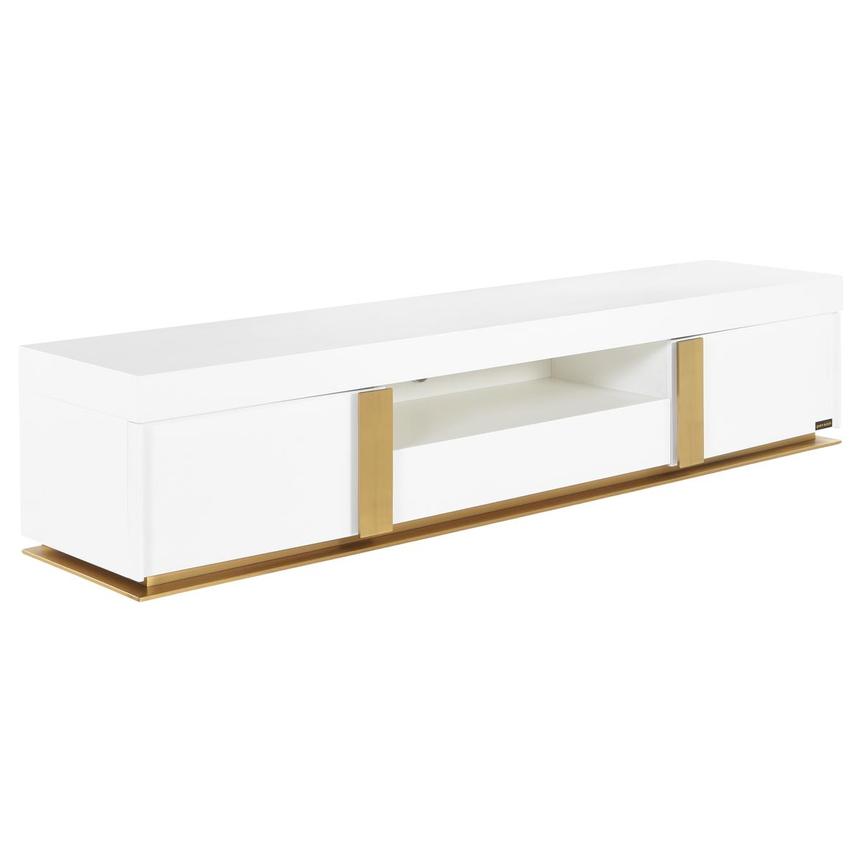 Grand Night White/Gold Gloss TV Stand  alternate image, 4 of 6 images.