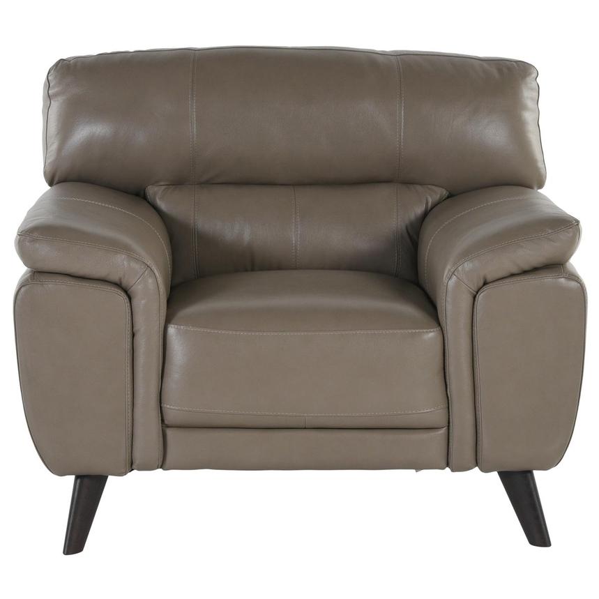 Franco Taupe Leather Chair  alternate image, 2 of 6 images.