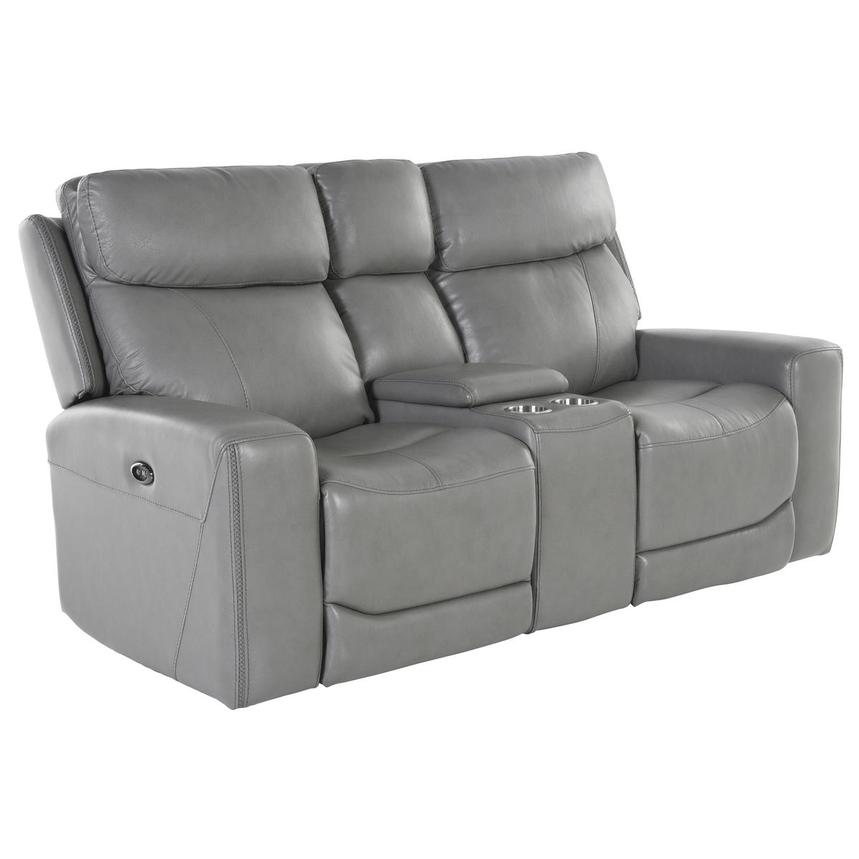 Power reclining sofa with console sale